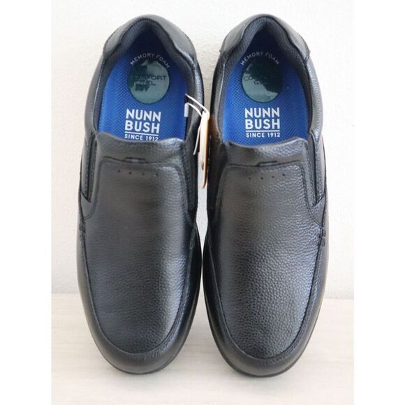 Nunn Bush 84696 Men Sz 12W Black Tumble Leather Heritage Cam Slip-On Shoes - Picture 9 of 10